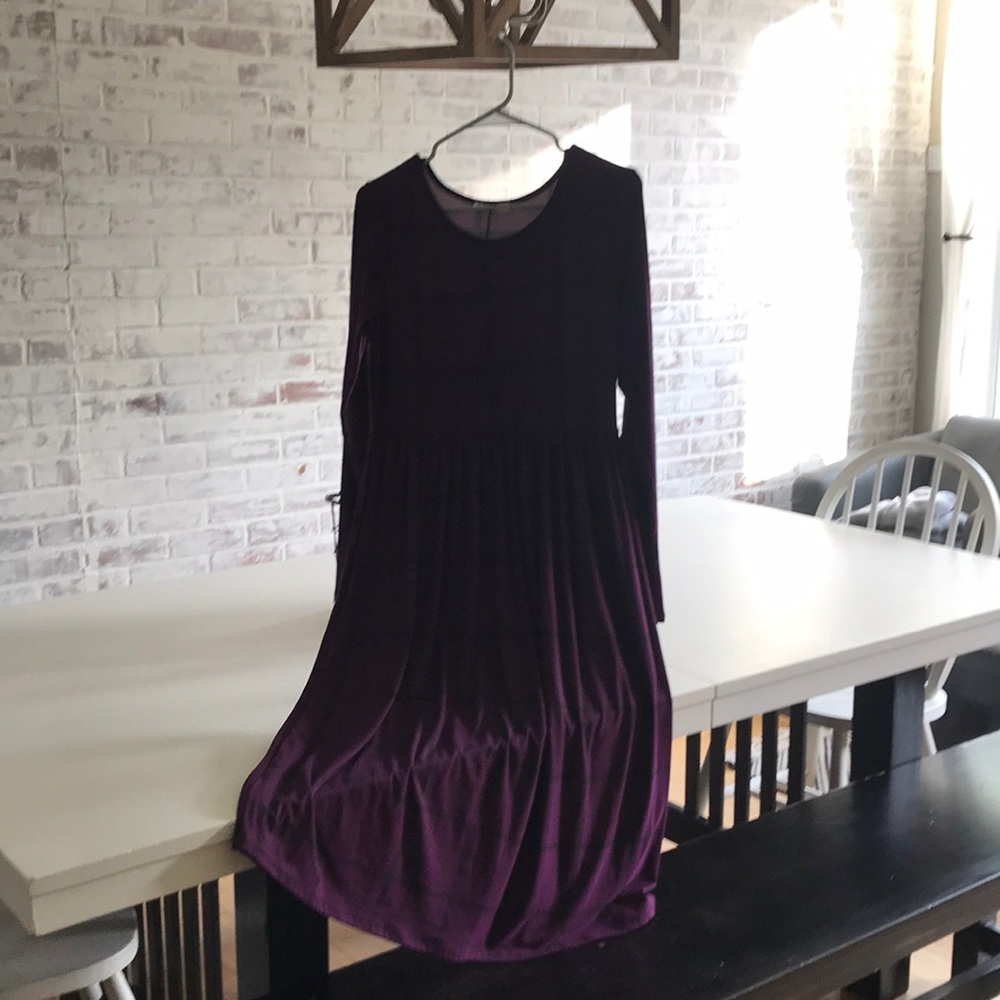 Dark purple plaid dress